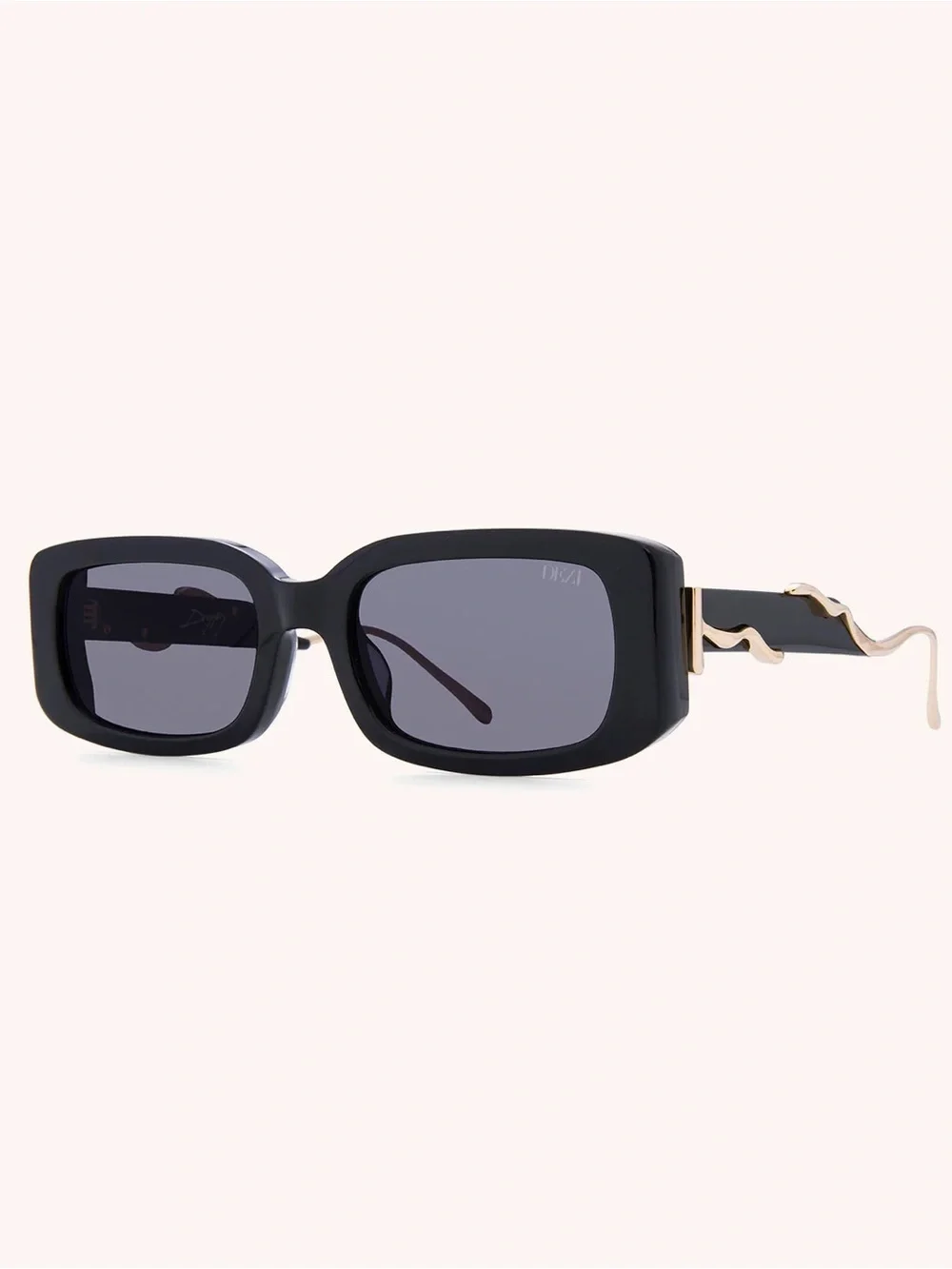 DEZI drippy sun glasses - black gold dark smoke